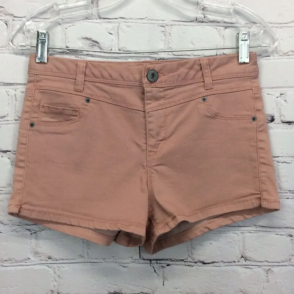 Vanilla Star Shorts Women's Juniors Size 5 Dusty Rose Denim Booty Beachy Stretch